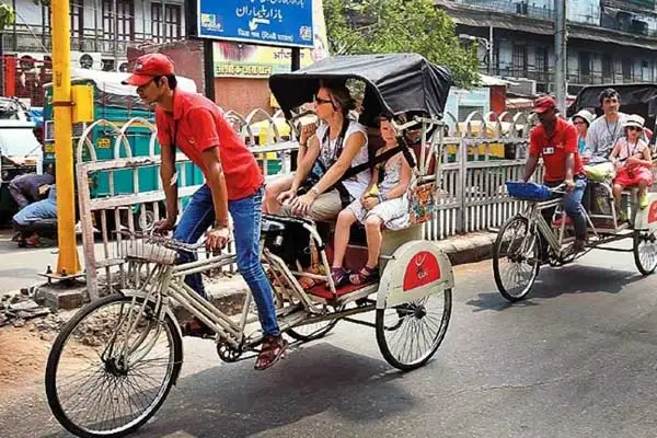 Rickshaw ride in Delhi