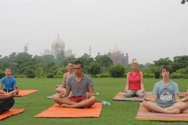 Yoga Session at the Taj Nature Walk