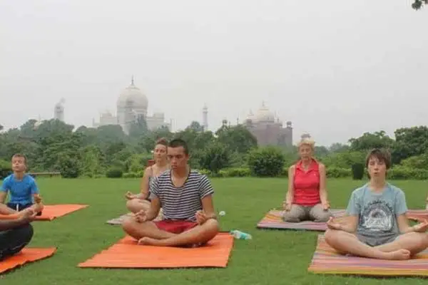 Yoga Session at the Taj Nature Walk
